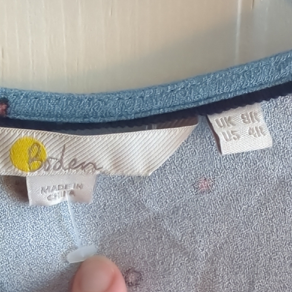 Boden Blue Pleated Midi Sundress with Cuffed Sleeves - Picture 2 of 4